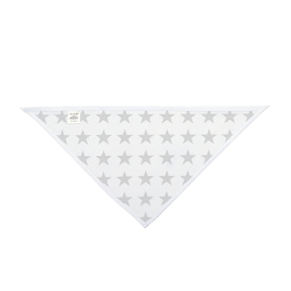 Black Stars on White - Tie Up Pet Bandana