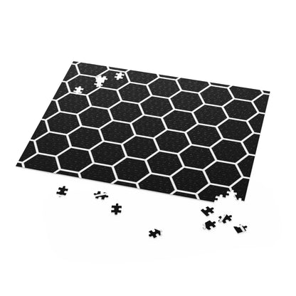 Black and White Honeycomb - 500-Piece Jigsaw Puzzle