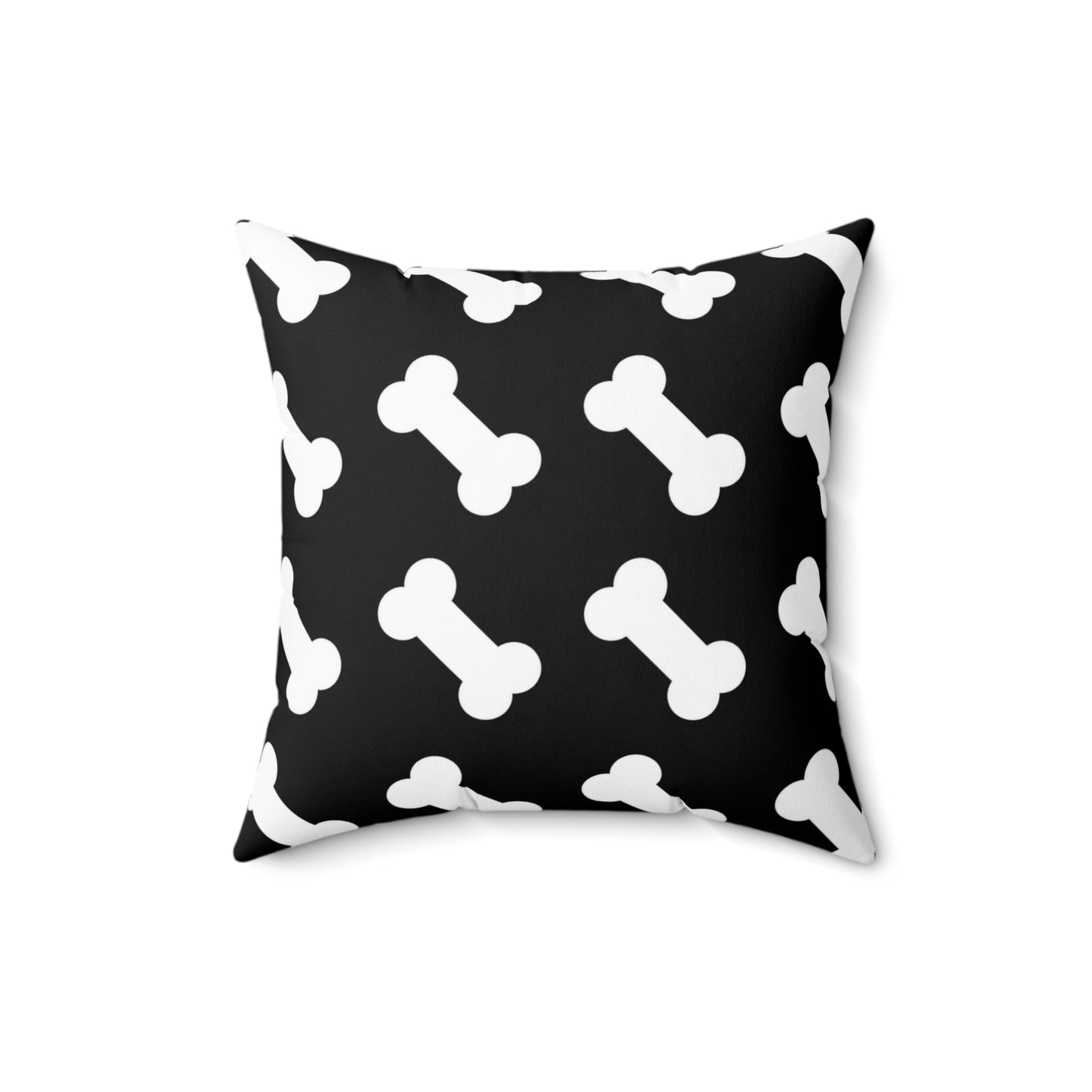 Dog Bone Print on Black - Pillowcase & Pillow