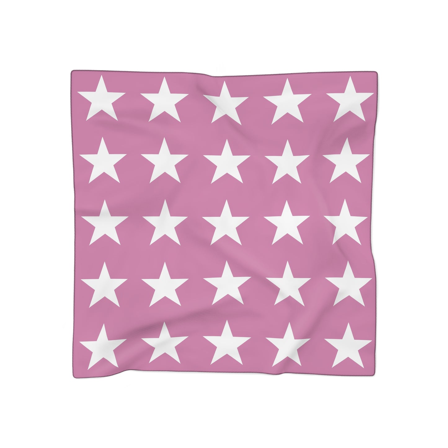 White Stars on Pink Scarf