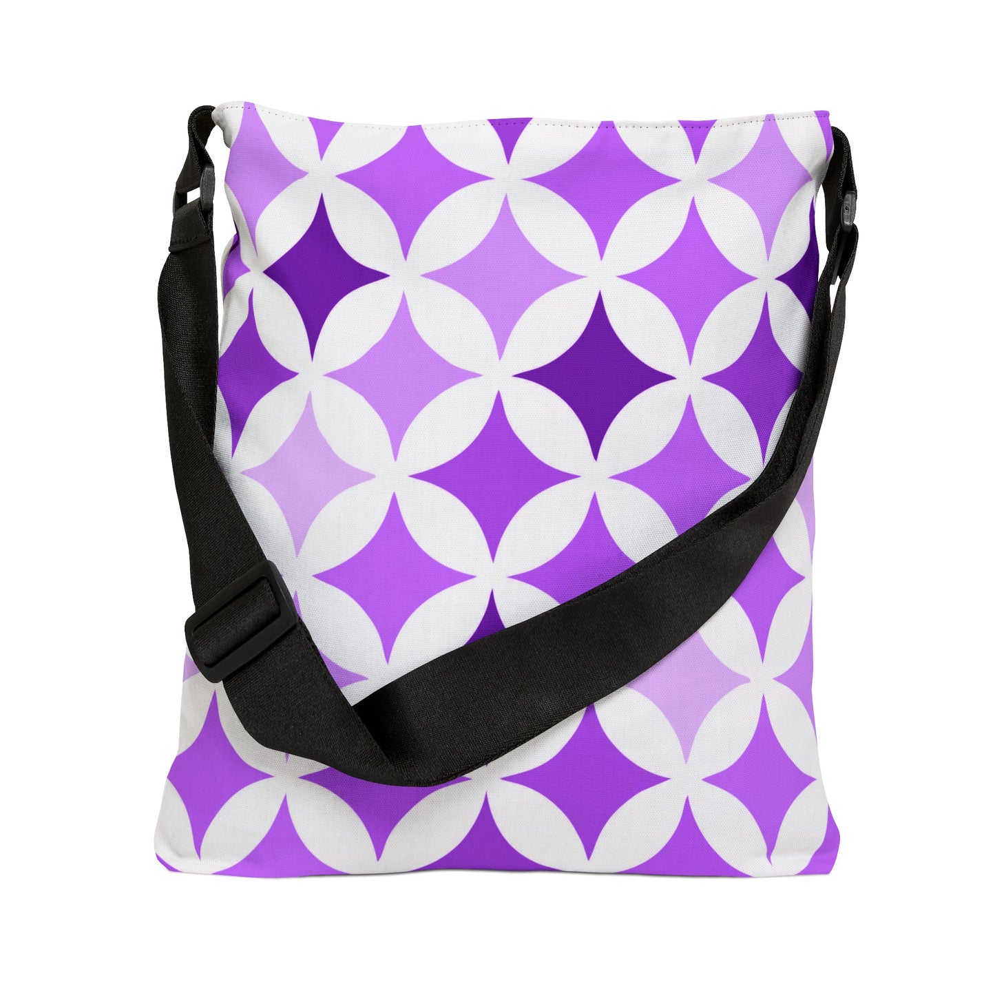 Purple and White Seamless Stars - Tote Bag