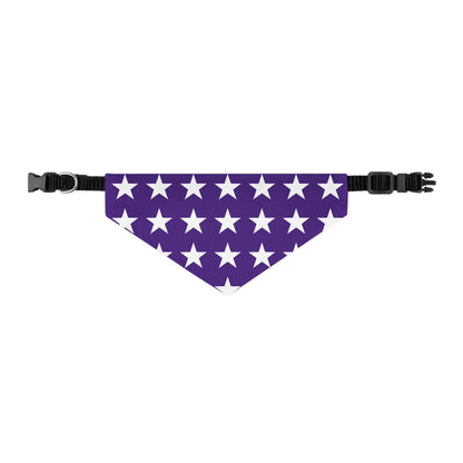 White Stars on Purple - Pet Bandana Collar