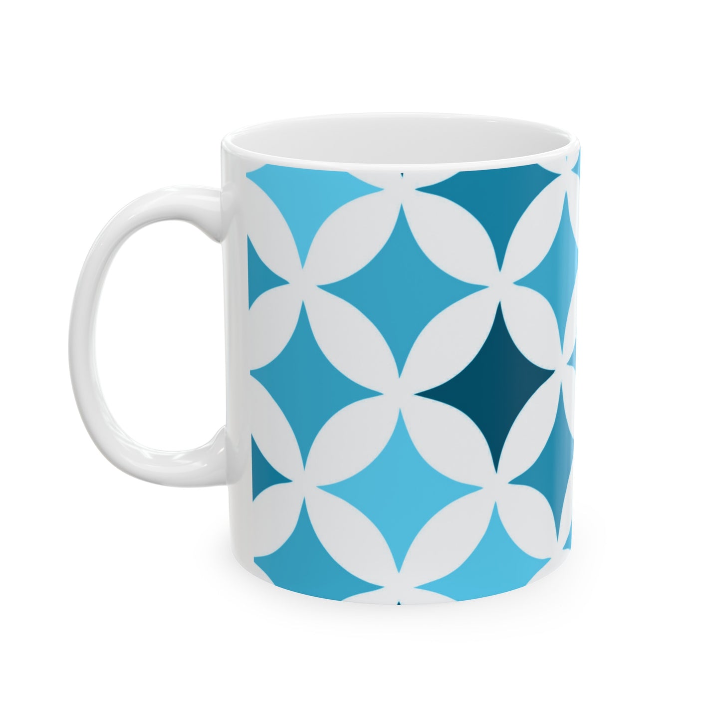 Blue and White Seamless Stars