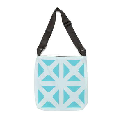 Shades of Turquoise Bold Lattice - Tote Bag