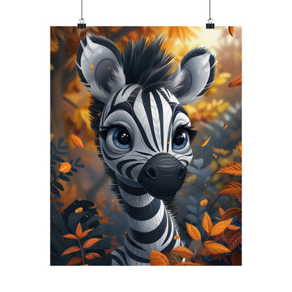 Jazzy The Zebra - Physical Print Stunning Premium Poster