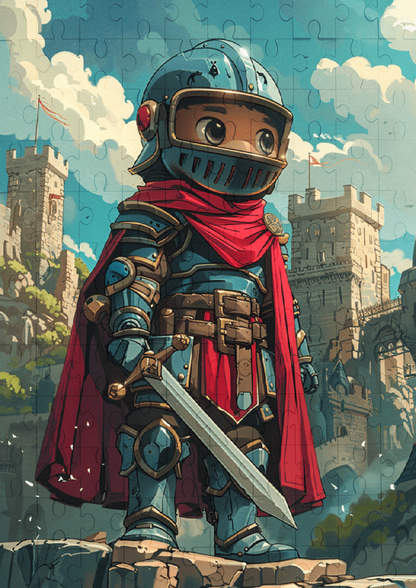 A Noble Knight - 120-piece wooden jigsaw puzzle