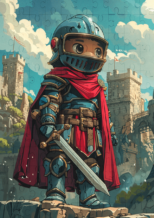 A Noble Knight - 120-piece wooden jigsaw puzzle