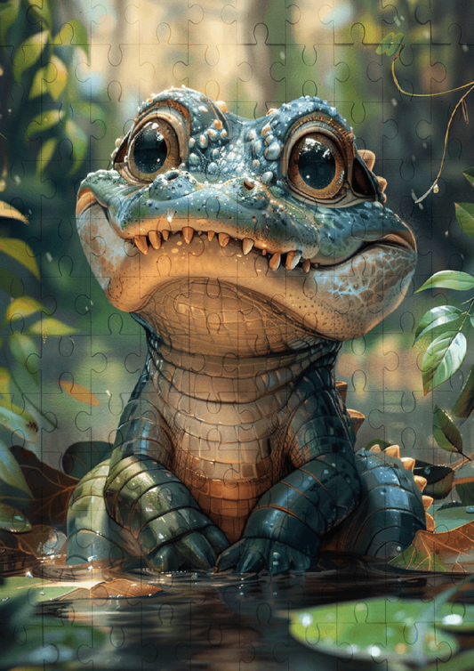 Ali The Alligator - 120-piece wooden jigsaw puzzle