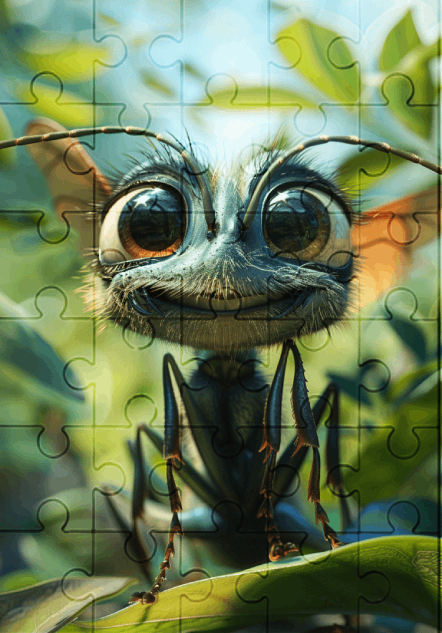 Antonia The Ant - 30-Piece Wooden Jigsaw Puzzle with Optional Frame