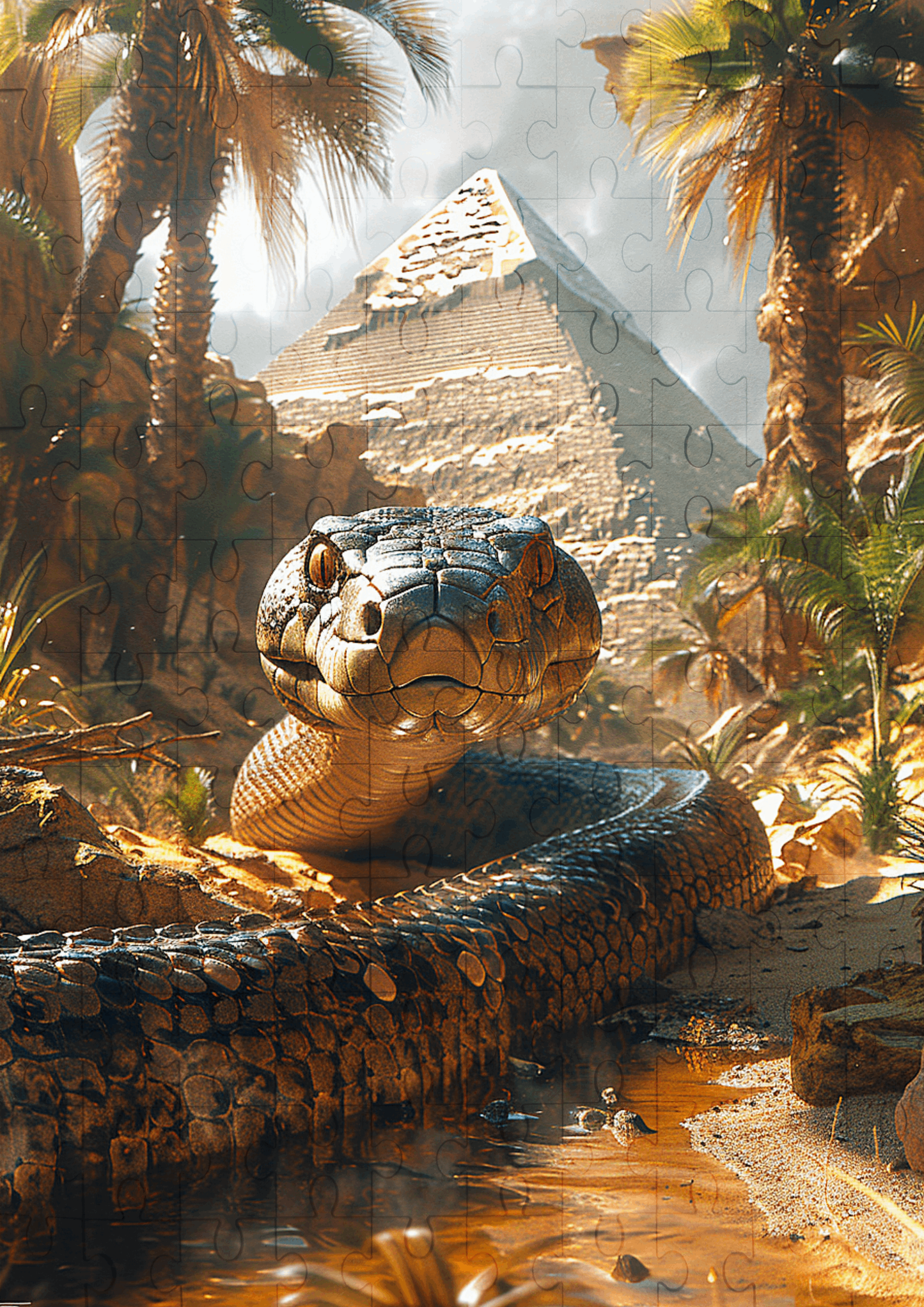 Apep The Snake Guardian - 120-piece wooden jigsaw puzzle