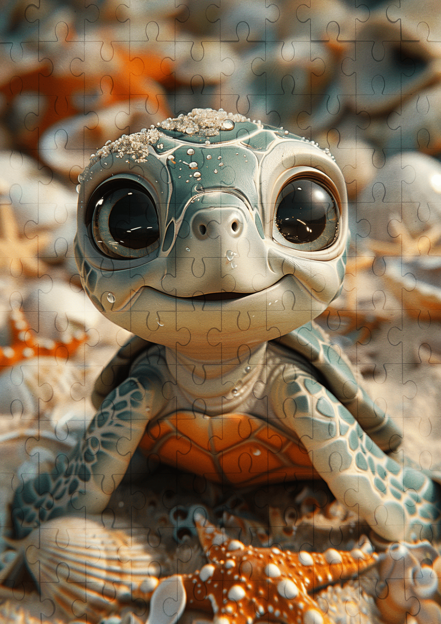 Baby Turtle - 120-piece wooden jigsaw puzzle