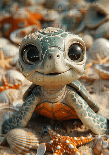 Baby Turtle - 120-piece wooden jigsaw puzzle
