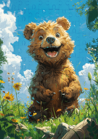 Benny The Bear - 120-piece wooden jigsaw puzzle