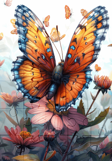 Bindi The Butterfly - 30-Piece Wooden Jigsaw Puzzle with Optional Frame