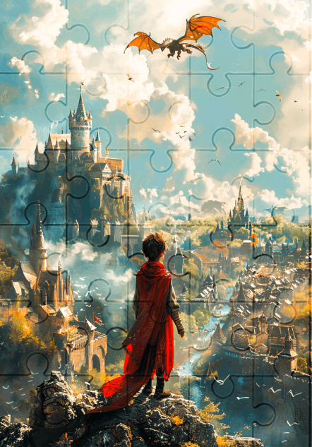 Boy Wizard - 30-Piece Wooden Jigsaw Puzzle with Optional Frame