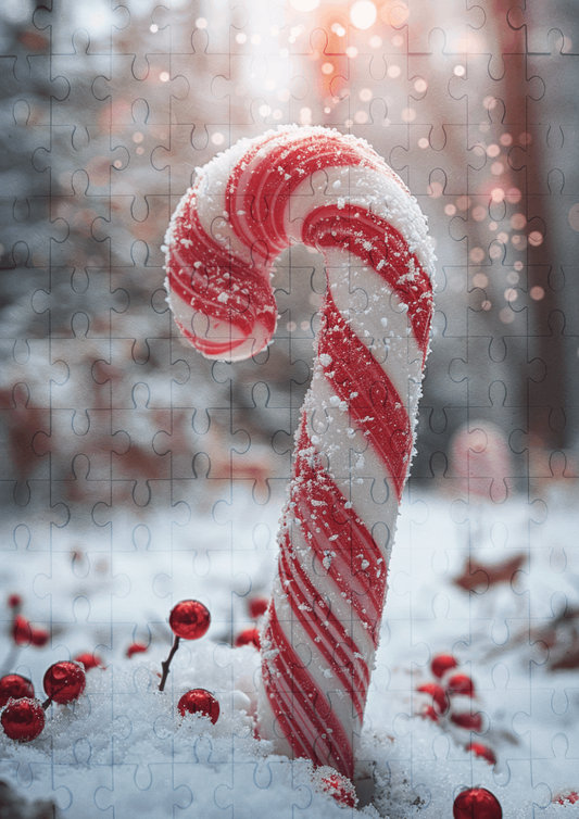 Candy Cane - 120-piece wooden jigsaw puzzle