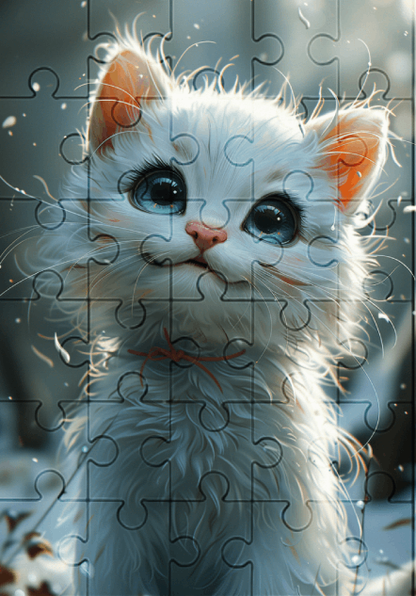 Cate The Cat - 30-Piece Wooden Jigsaw Puzzle with Optional Frame
