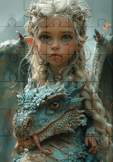 Chasina The Young Battle Warrior - 30-Piece Wooden Jigsaw Puzzle with Optional Frame