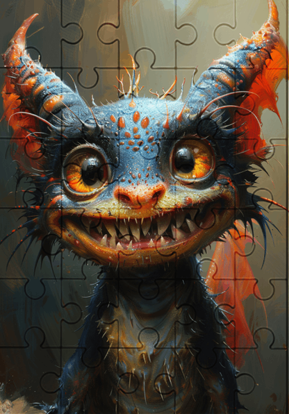 Cheeky Devil - 30-Piece Wooden Jigsaw Puzzle with Optional Frame