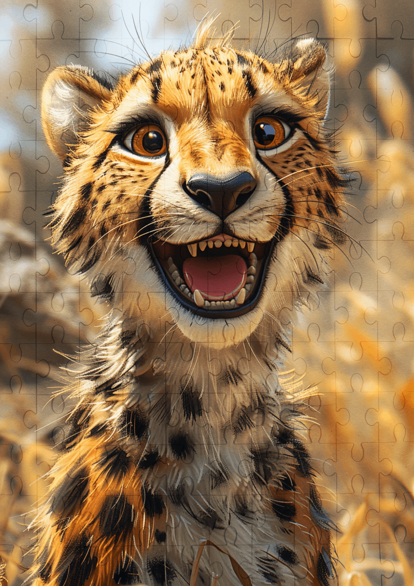Cheers The Cheetah - 120-piece wooden jigsaw puzzle