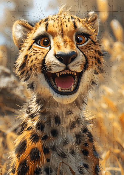 Cheers The Cheetah - 120-piece wooden jigsaw puzzle