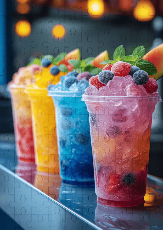 Chilled Fruit Cups - 120-piece wooden jigsaw puzzle