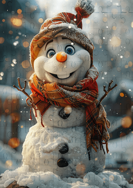 Chilly The Snowman - 120-piece wooden jigsaw puzzle
