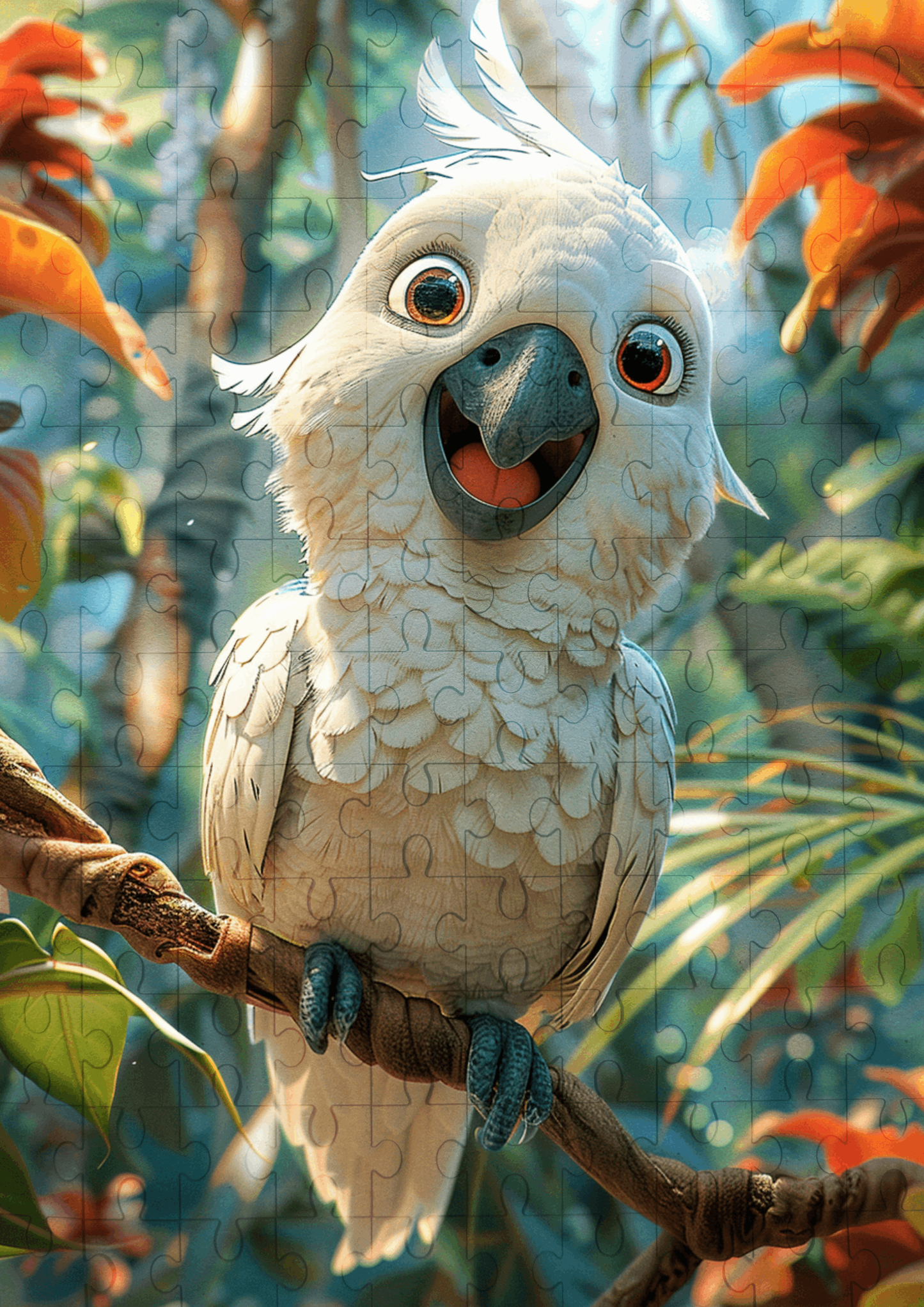 Chippy The Cockatoo - 120-piece wooden jigsaw puzzle