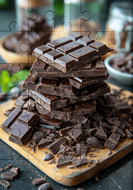 Chocolate Block - 30-Piece Wooden Jigsaw Puzzle with Optional Frame