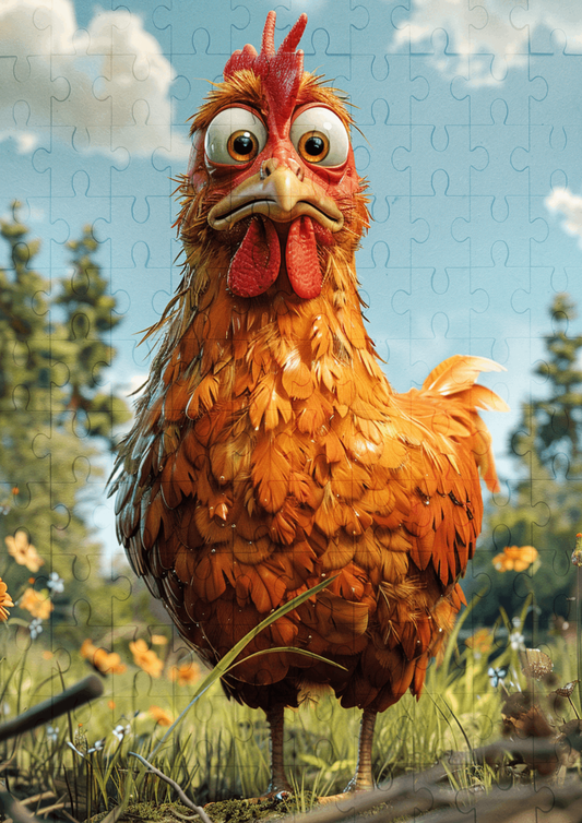 Chuck The Chicken - 120-piece wooden jigsaw puzzle