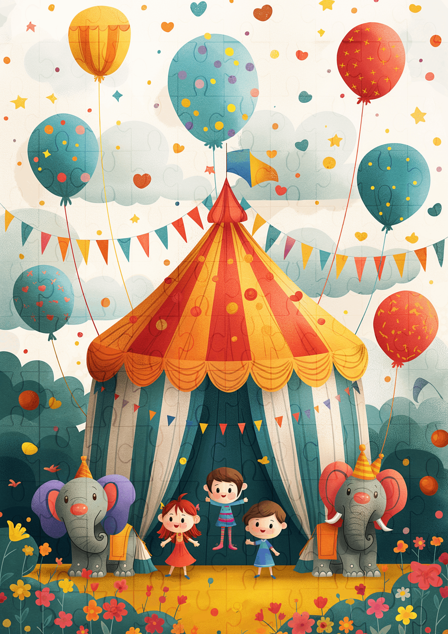 Circus Fun - 120-piece wooden jigsaw puzzle