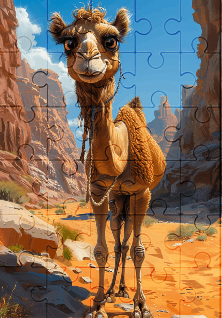 Coco The Camel - 30-Piece Wooden Jigsaw Puzzle with Optional Frame