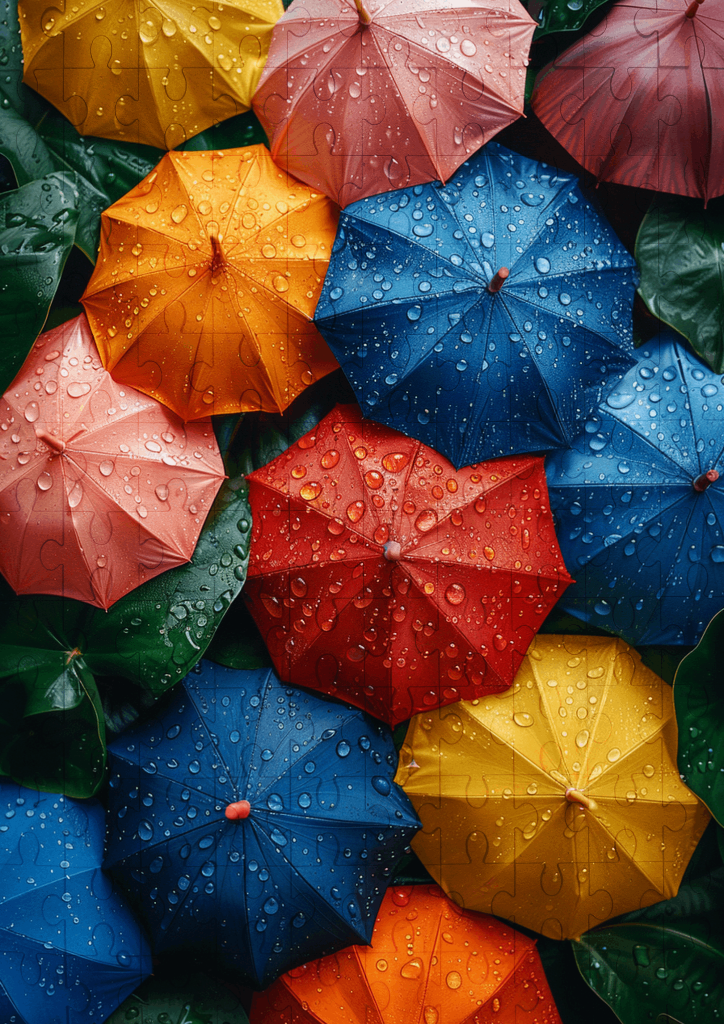Colourful Umbrellas - 120-piece wooden jigsaw puzzle