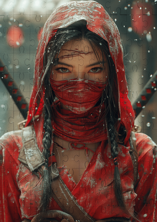 Crimson Warrior - 120-piece wooden jigsaw puzzle