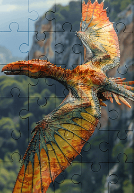 Dinosaur Pteranodon - 30-Piece Wooden Jigsaw Puzzle with Optional Frame