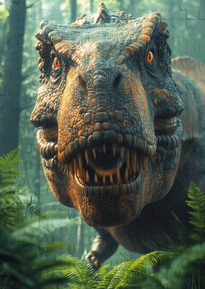 Dinosaur Trex Stalking - 120-piece wooden jigsaw puzzle