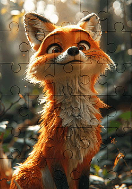 Fable The Fox - 30-piece wooden jigsaw puzzle with Optional Frame