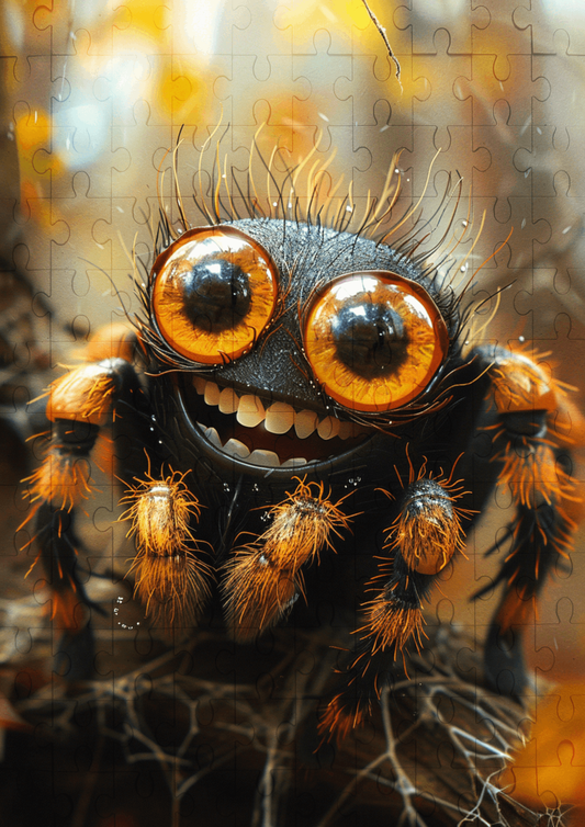 Fuzzy The Spider - 120-piece wooden jigsaw puzzle