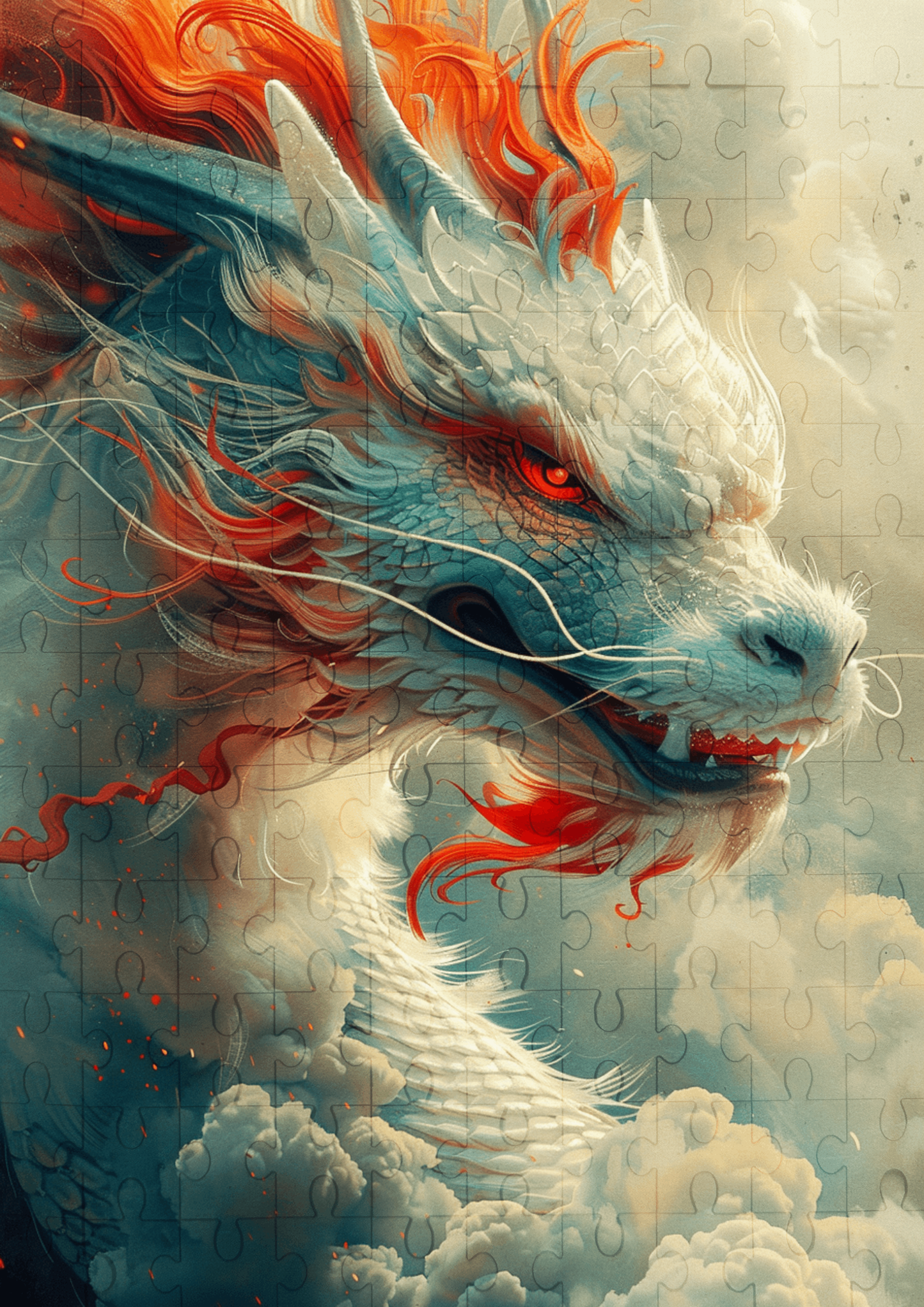 Glacier The Dragon - 120-piece wooden jigsaw puzzle