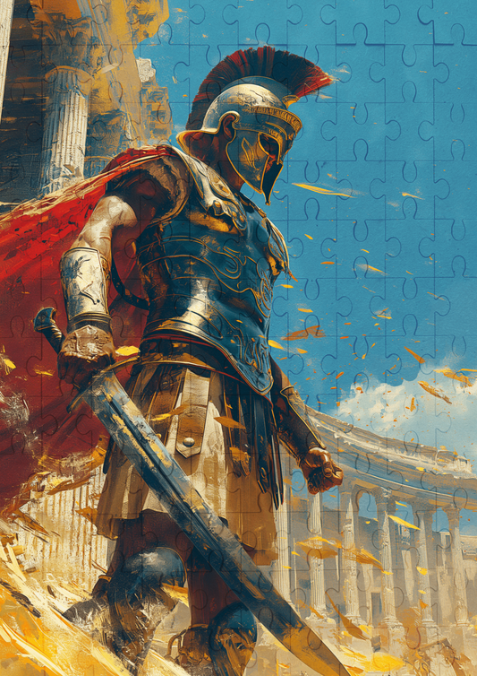 Gladiator Battles - 120-piece wooden jigsaw puzzle