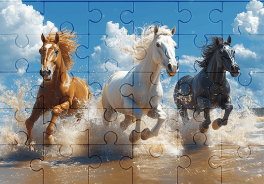 Harmony in Motion - 30-piece wooden jigsaw puzzle with Optional Frame