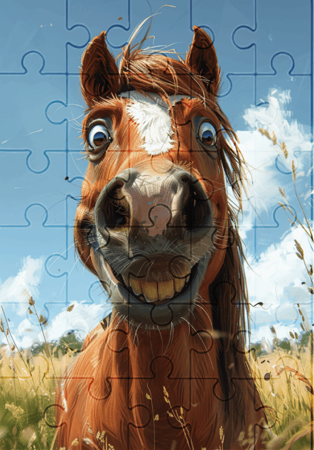 Henry The Horse - 30-piece wooden jigsaw puzzle with Optional Frame