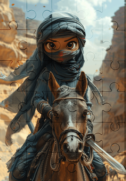 Jade The Ninja - 30-piece wooden jigsaw puzzle with Optional Frame
