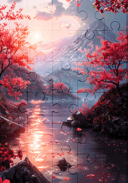 Japan Untouched - 30-piece wooden jigsaw puzzle with Optional Frame
