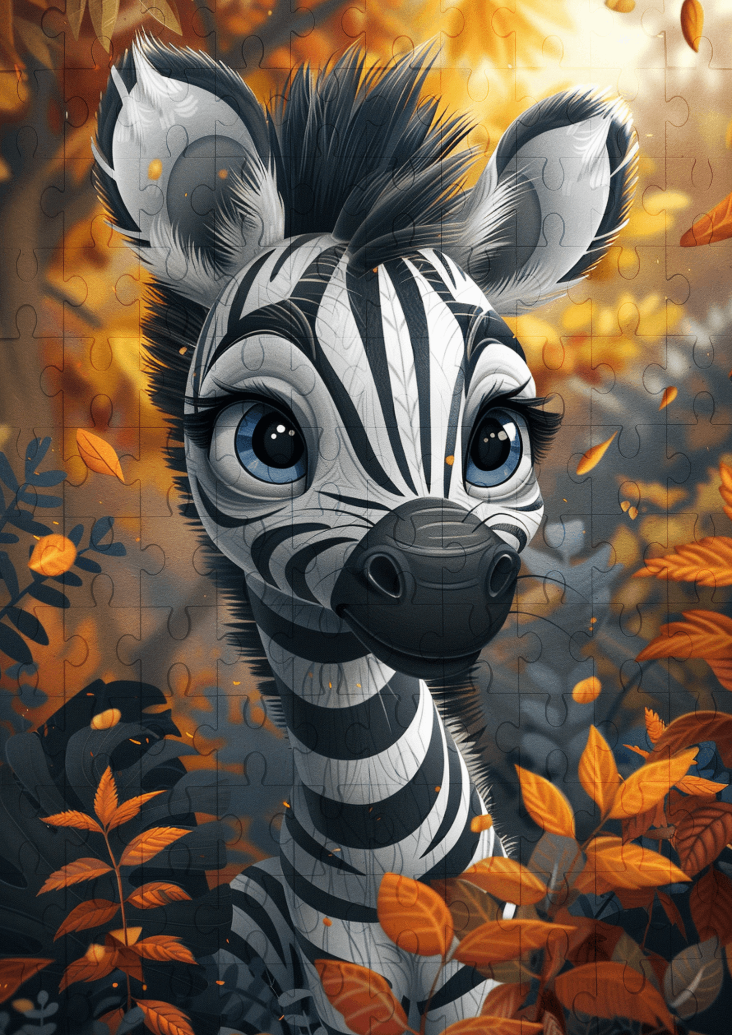 Jazzy The Zebra - 120-piece wooden jigsaw puzzle