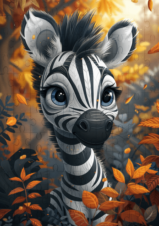Jazzy The Zebra - 120-piece wooden jigsaw puzzle