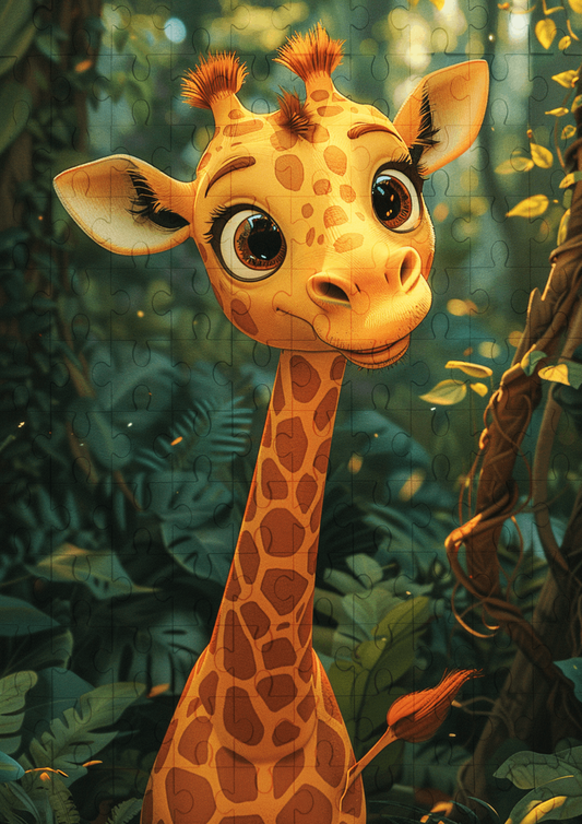 Jerry The Giraffe - 120-piece wooden jigsaw puzzle