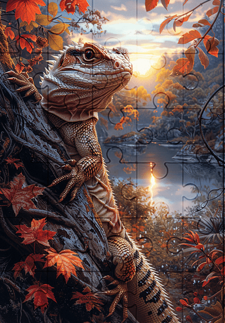 Joanna The Goanna - 30-piece wooden jigsaw puzzle with Optional Frame