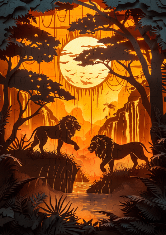 Jungle Kings - 120-piece wooden jigsaw puzzle