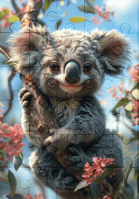 Kelly The Koala - 30-piece wooden jigsaw puzzle with Optional Frame